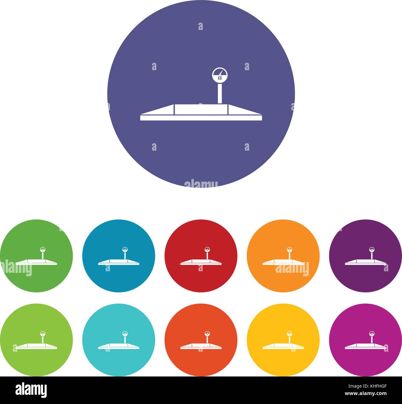 Parking scales set icons Stock Vector