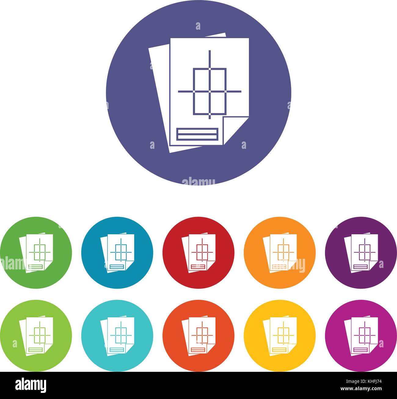 Home construction project set icons in different colors isolated on ...