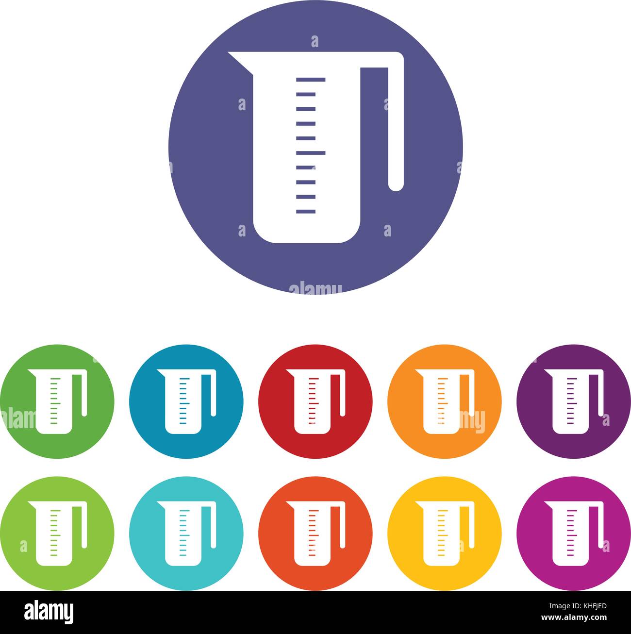 Measuring cup set icons Stock Vector Image & Art - Alamy