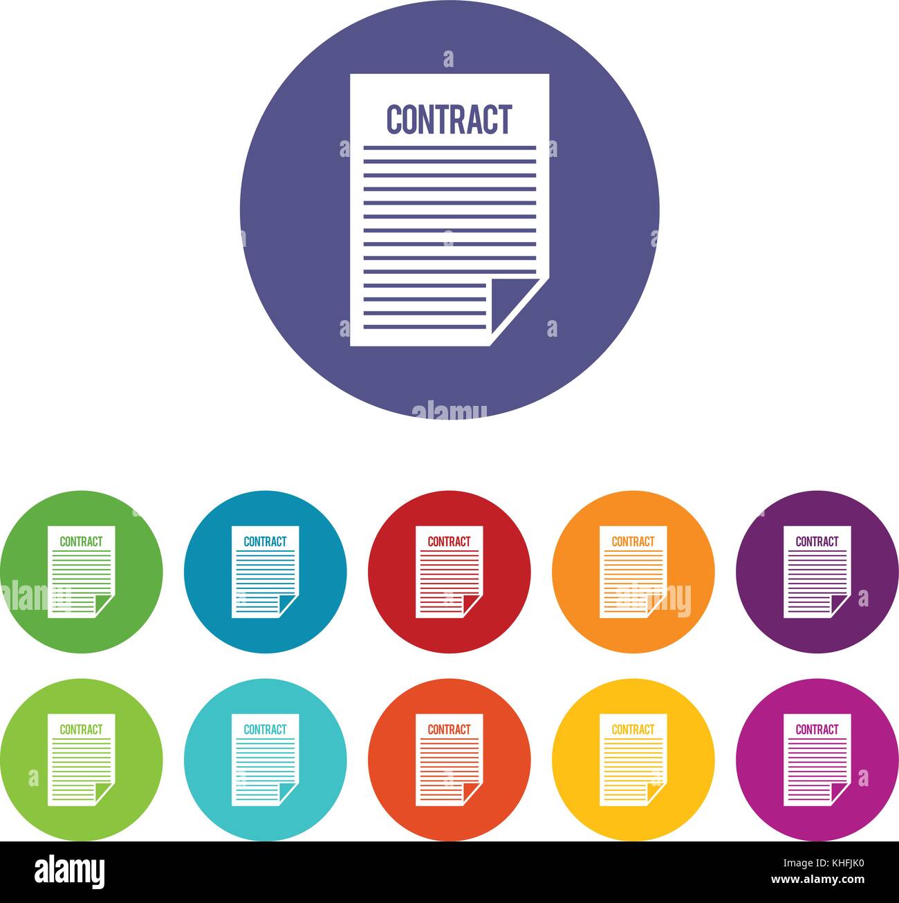 Contract set icons Stock Vector Image & Art - Alamy