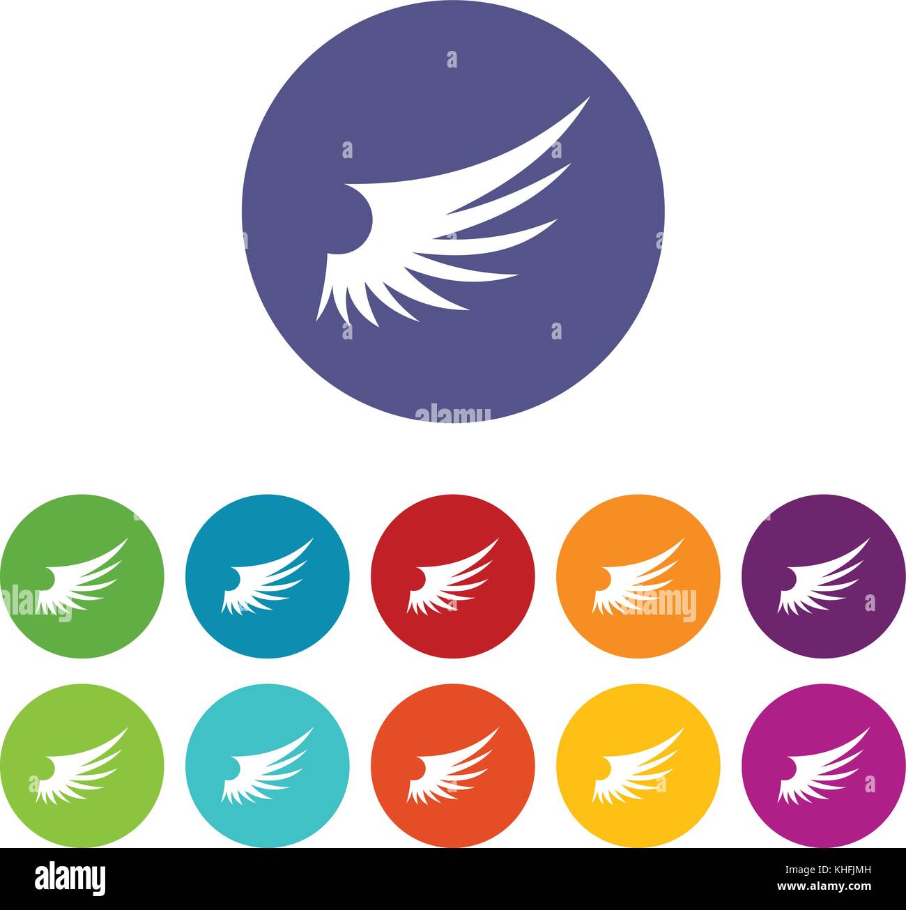 Wing set icons Stock Vector Image & Art - Alamy