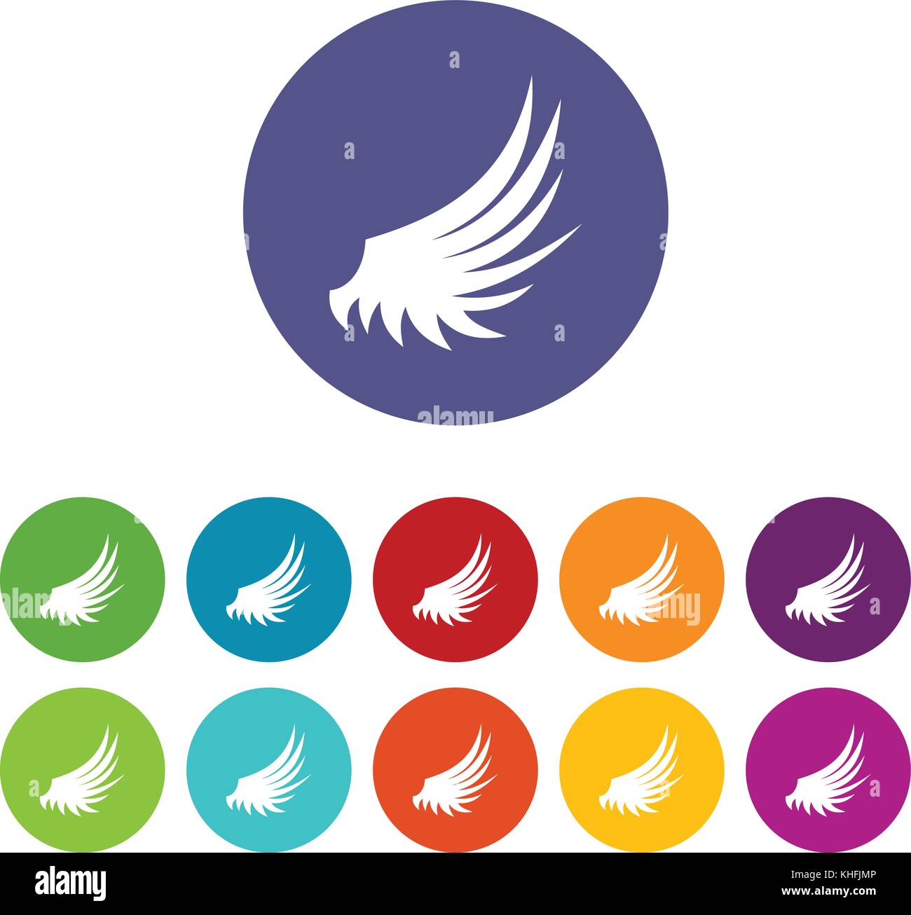 Wing set icons Stock Vector Image & Art - Alamy