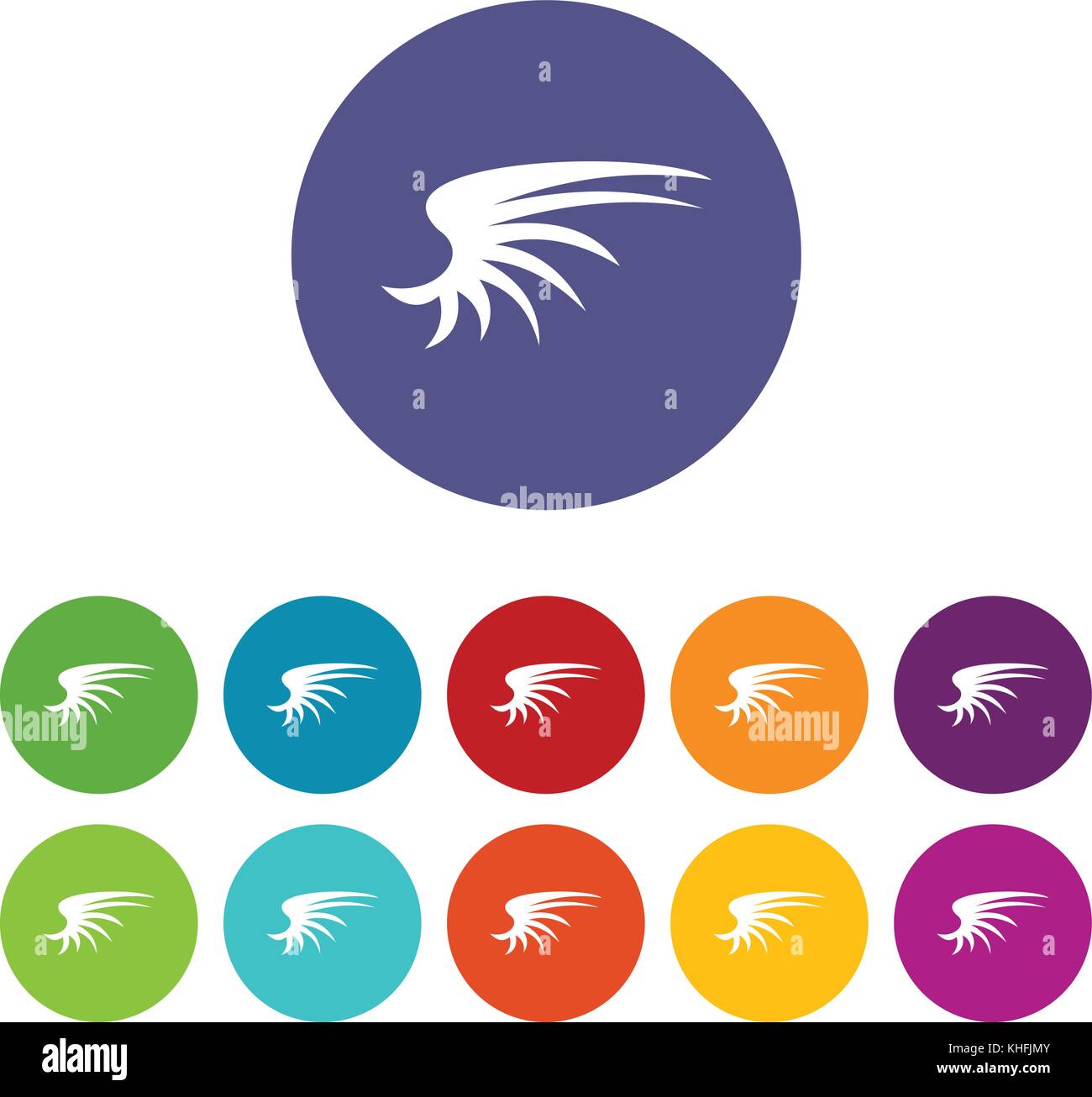 Wing set icons Stock Vector Image & Art - Alamy