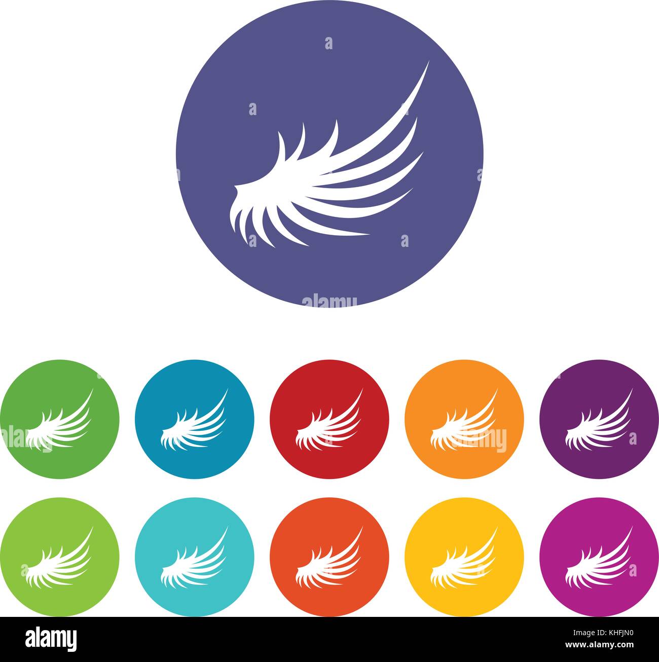 Wing set icons Stock Vector Image & Art - Alamy