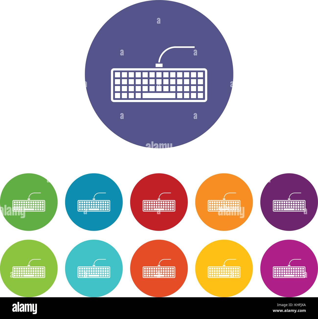 Black computer keyboard set icons Stock Vector Image & Art - Alamy