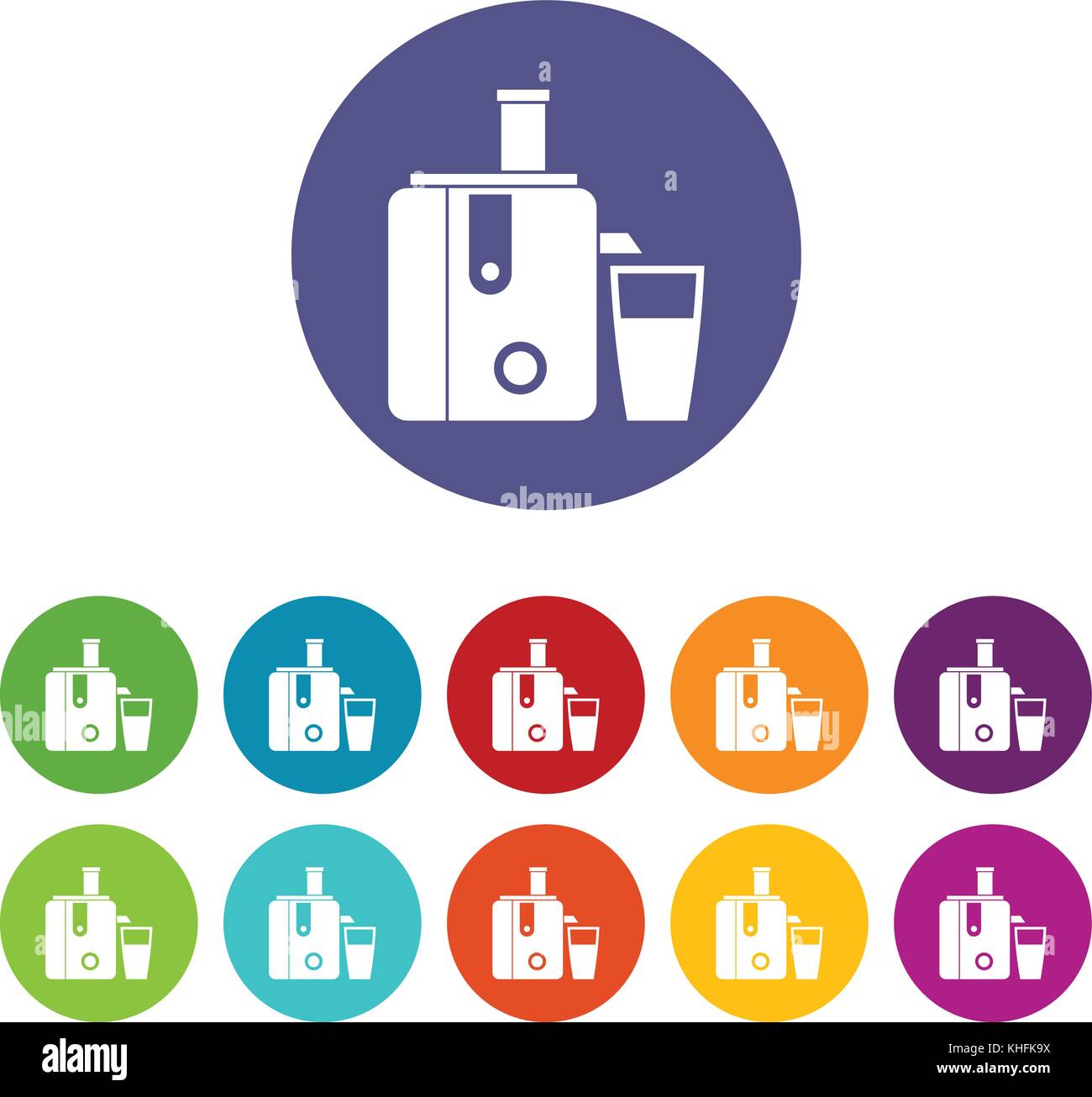 Juicer set icons Stock Vector Image & Art - Alamy