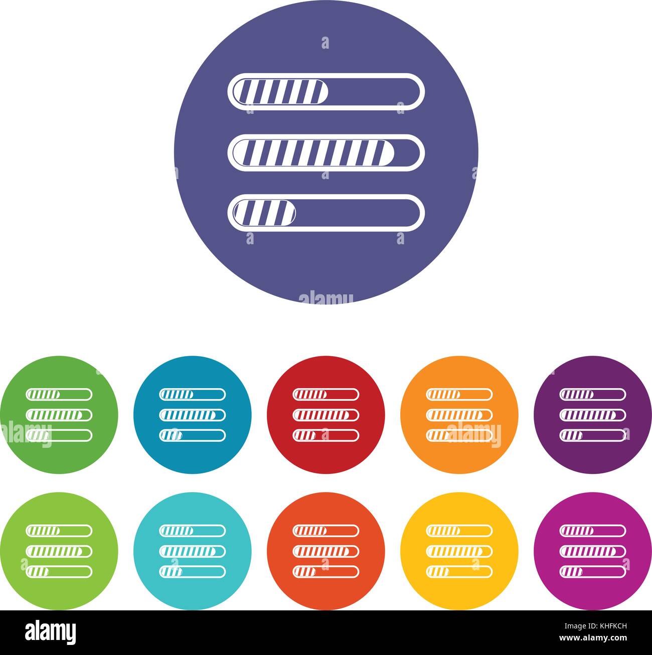 Sign horizontal columns load set icons Stock Vector Image & Art - Alamy