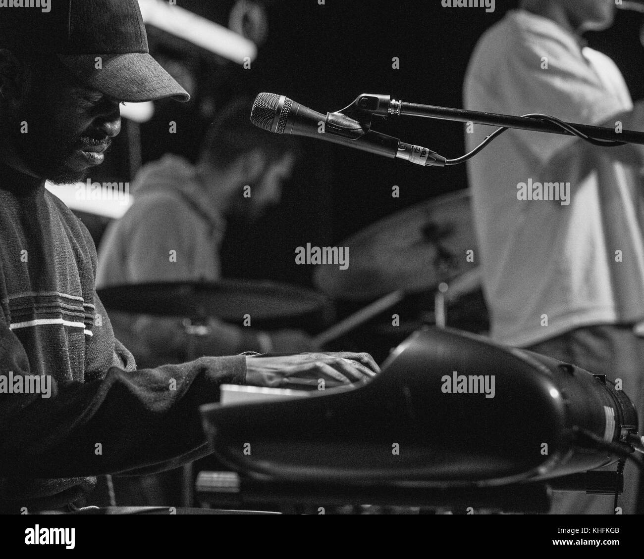 Brighton - November 16 2017:Alfa Mist performs his album 'Antiphon' live to at capacity venue, Patterns, Brighton. Stock Photo