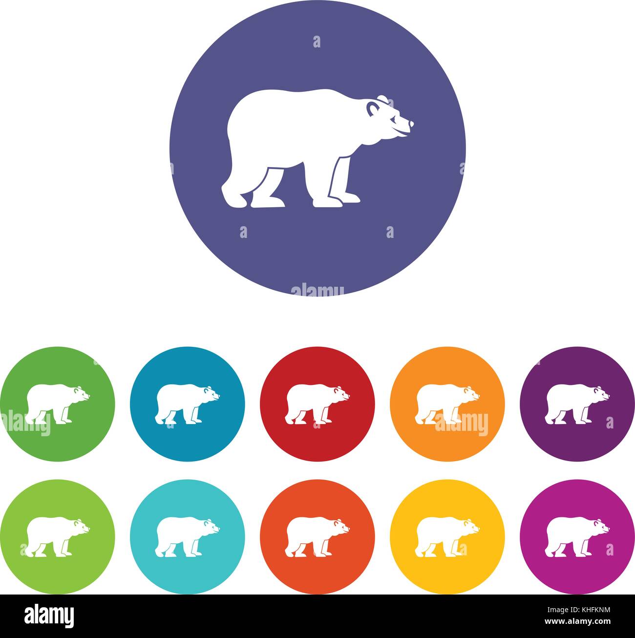 Bear set icons Stock Vector Image & Art - Alamy
