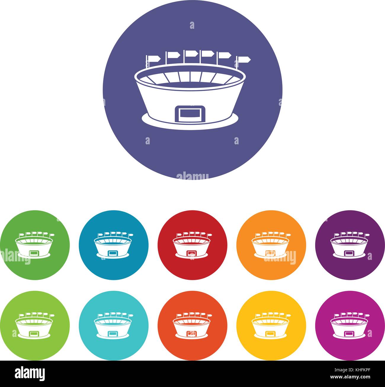 Stadium set icons Stock Vector Image & Art - Alamy
