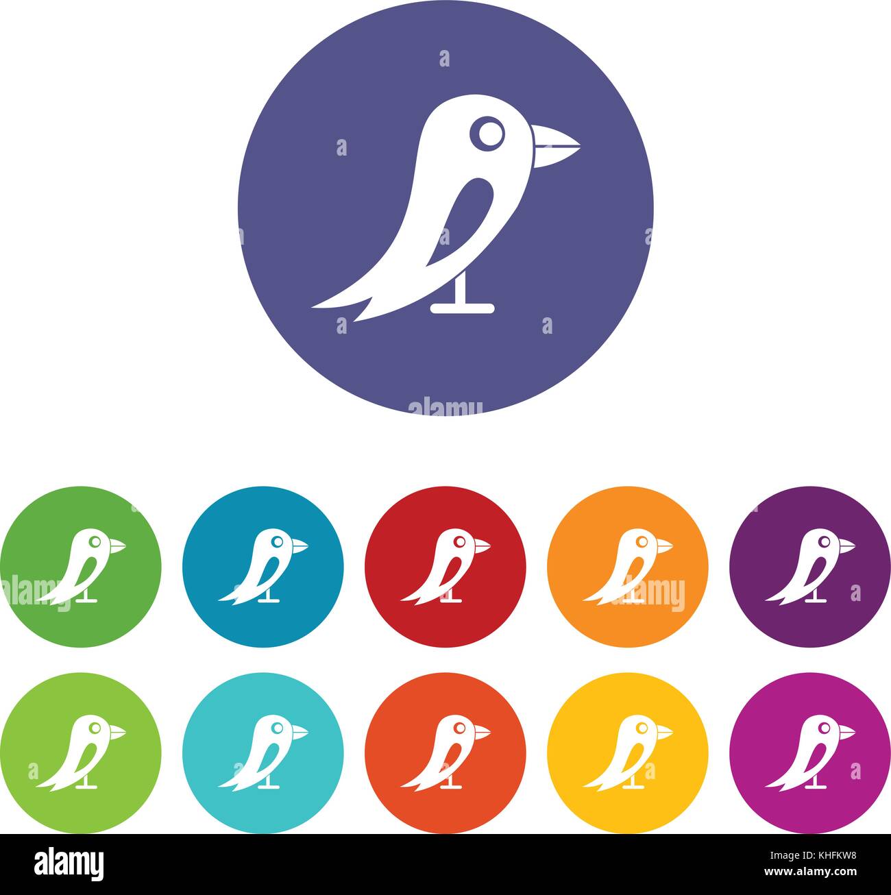 Social network bird set icons Stock Vector Image & Art - Alamy