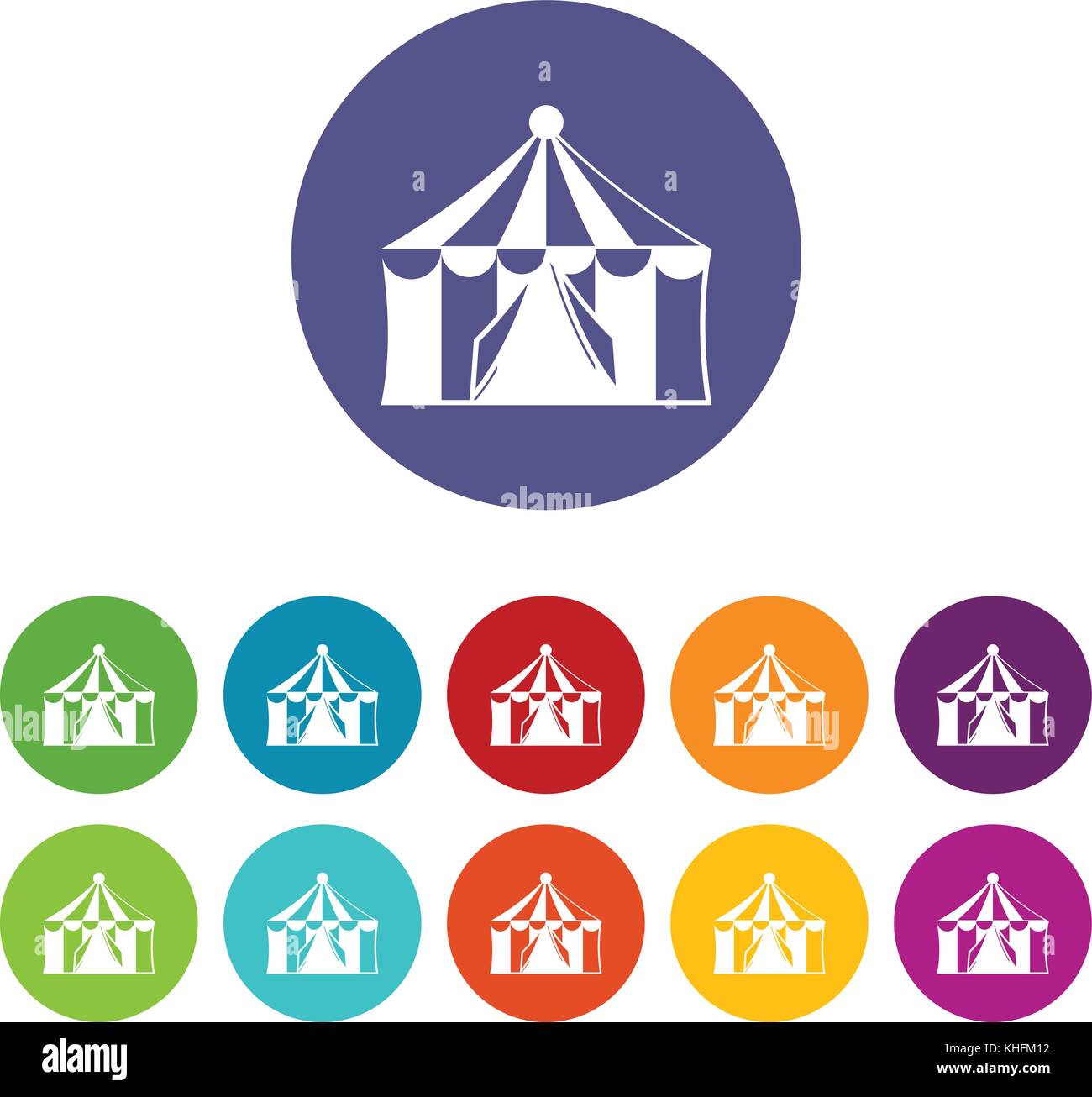 Circus tent set icons Stock Vector Image & Art - Alamy