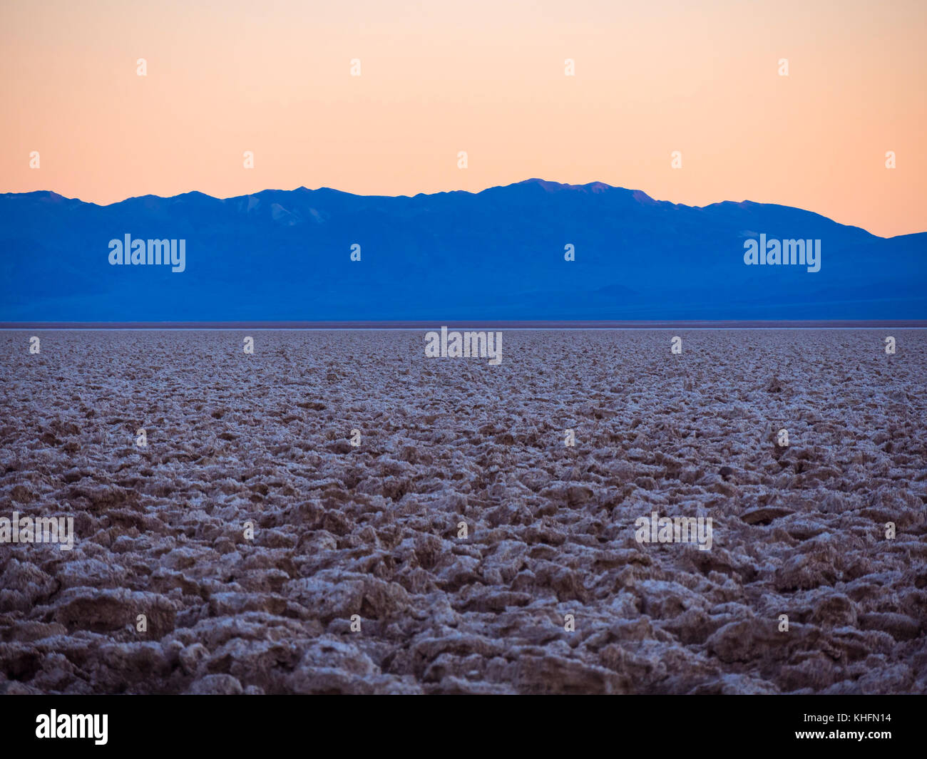 Devils Golf Couse at Death Valley at sunset Stock Photo - Alamy