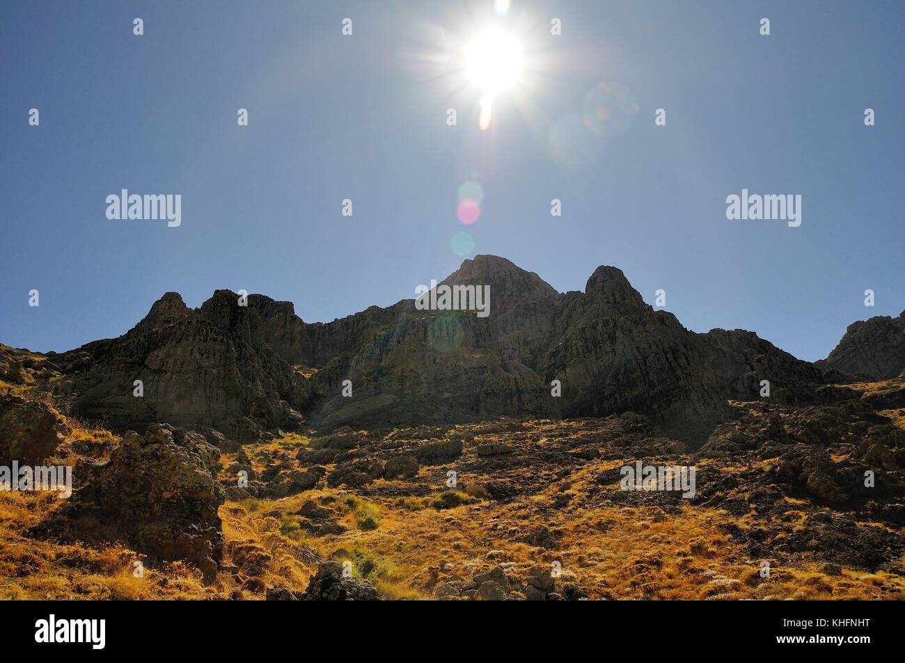 sunny mountain Stock Photo