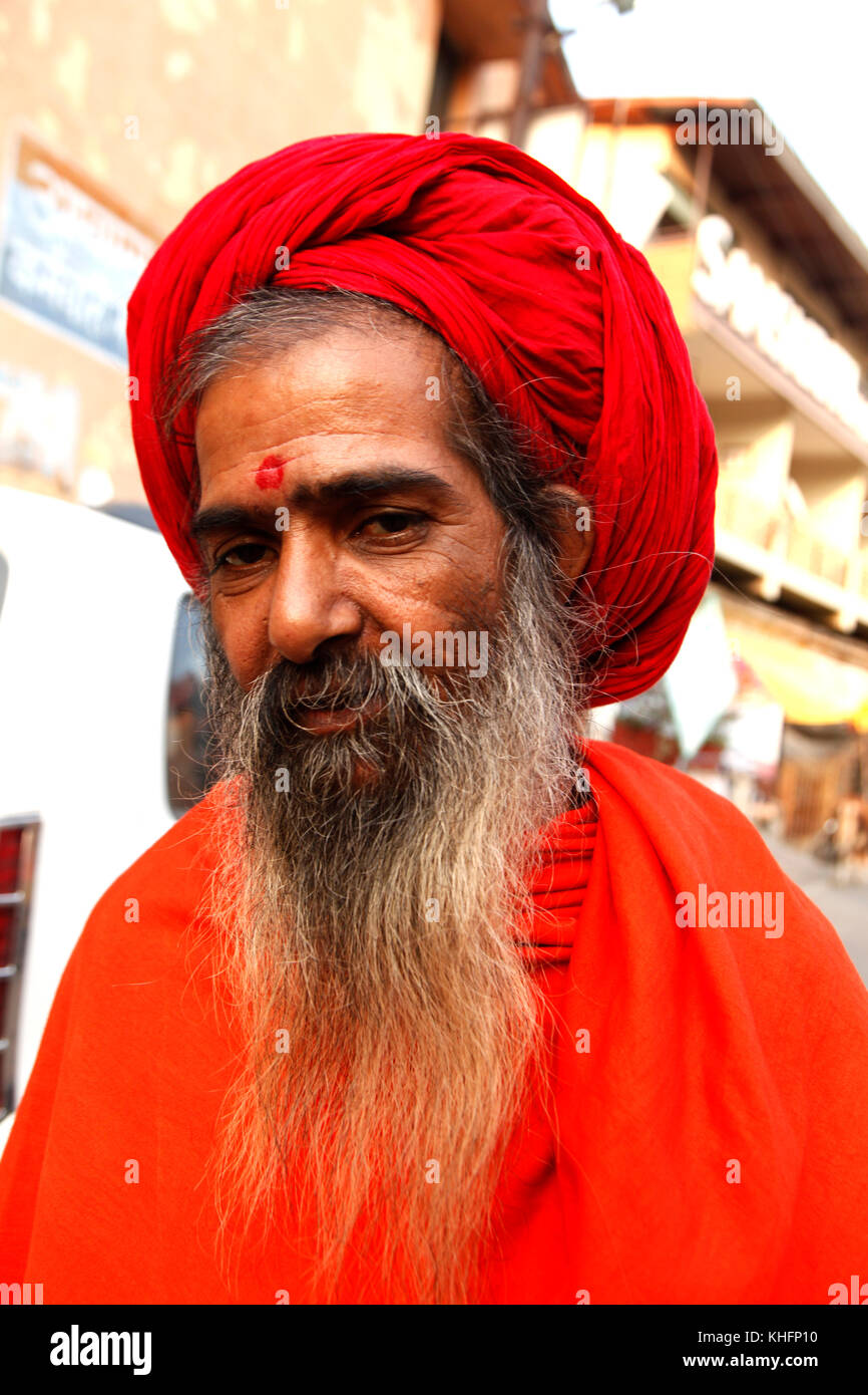 Sadhu (Baba), Indian Holy Man, Badarinath, Himalayas, India (© Saji ...