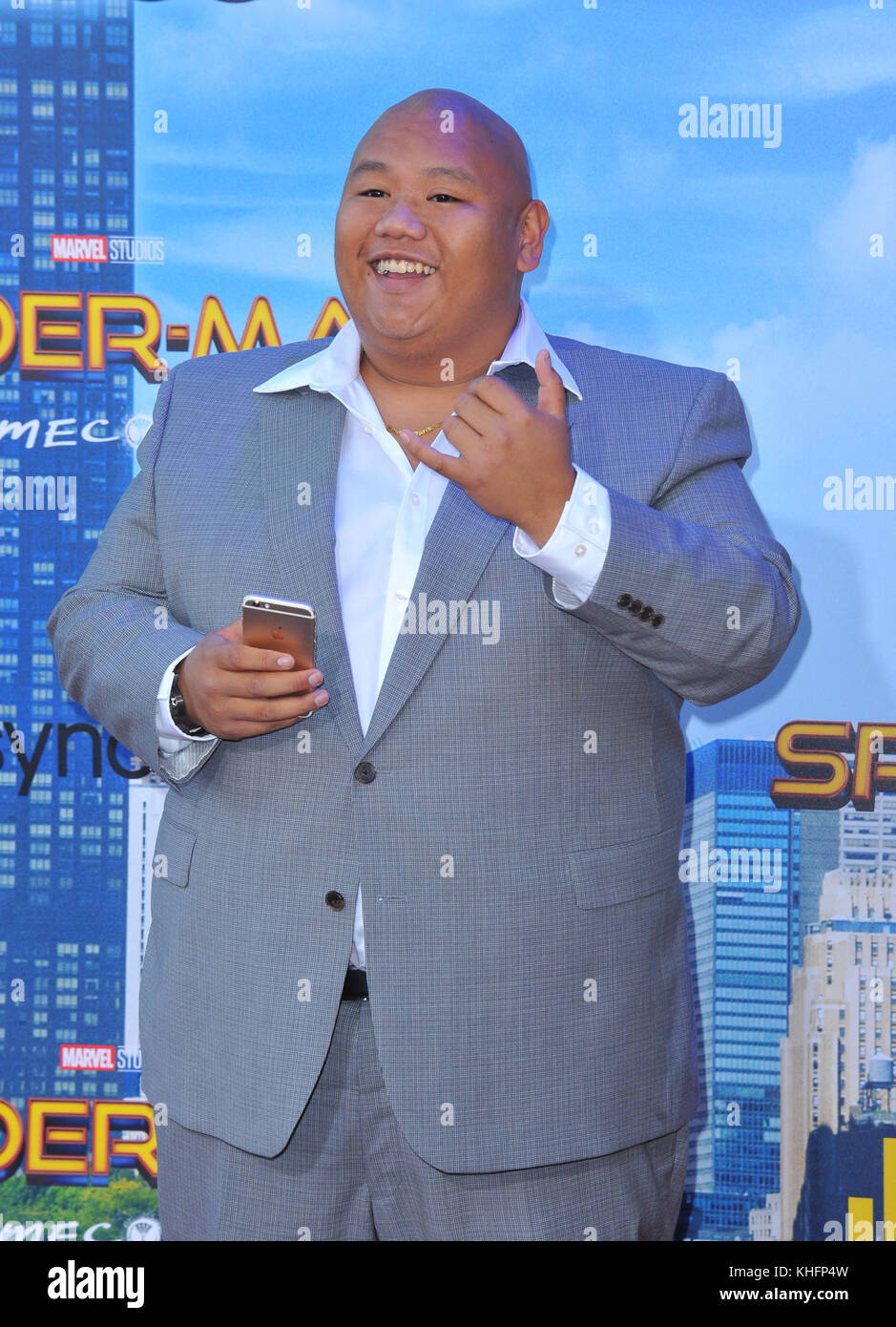 HOLLYWOOD, CA - JUNE 28: Jacob Batalon attends the premiere of Columbia  Pictures' 'Spider-Man: Homecoming' at TCL Chinese Theatre on June 28, 2017  in Hollywood, California. People: Jacob Batalon Transmission Ref: MNC76