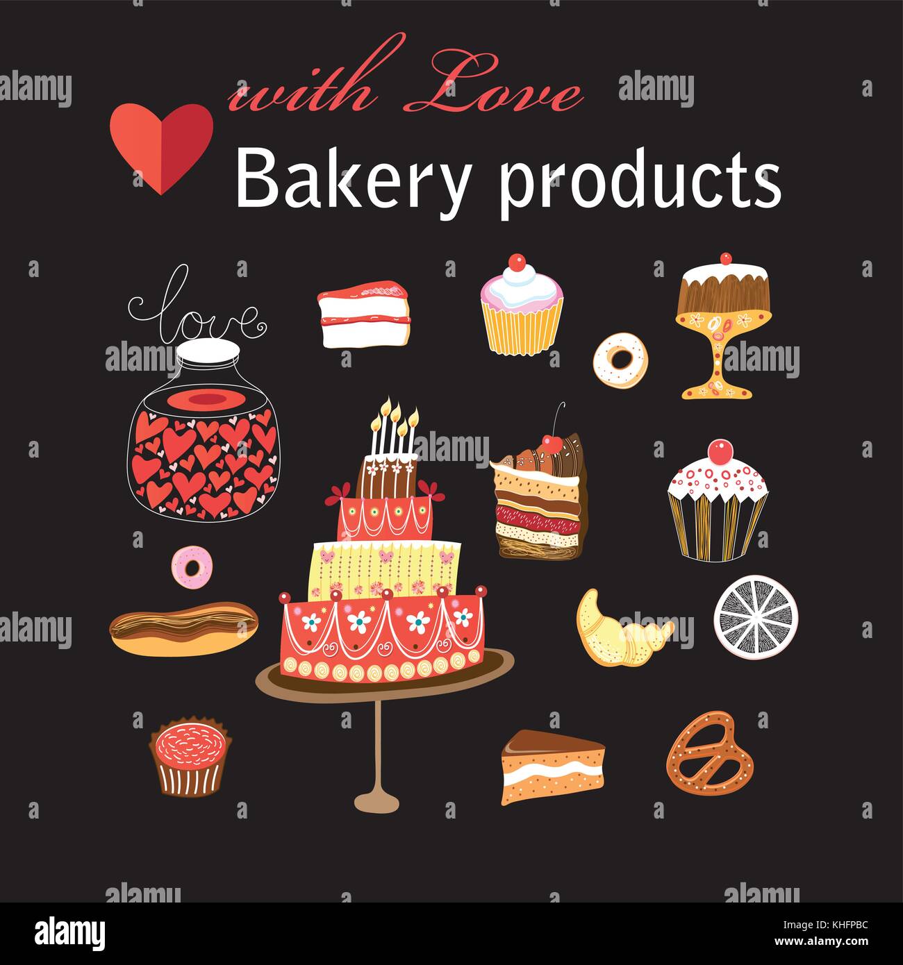 Different baking Stock Vector Images - Alamy