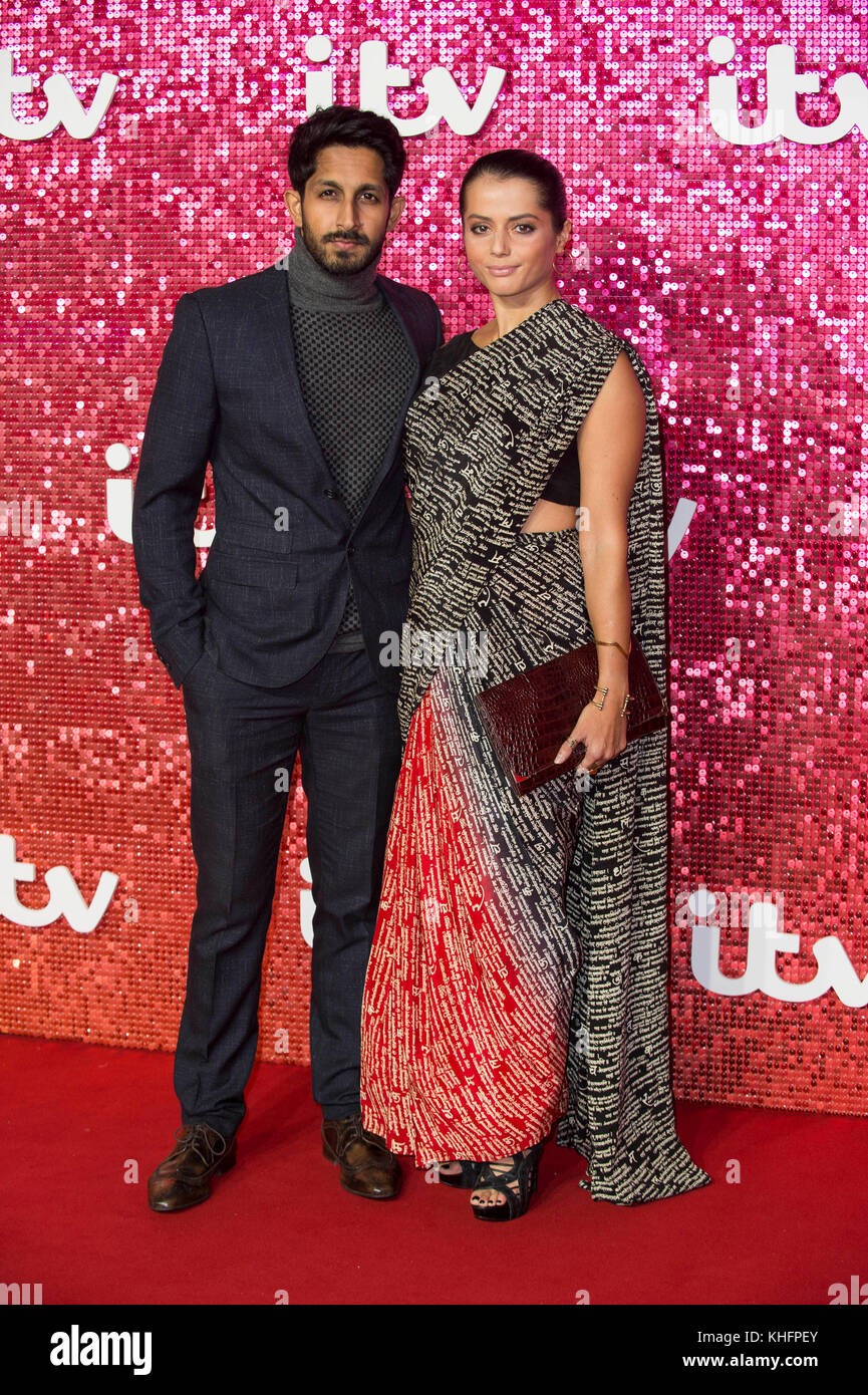 London, UK. Sagar Radia (L) and Amrita Acharia at the ITV Gala held at