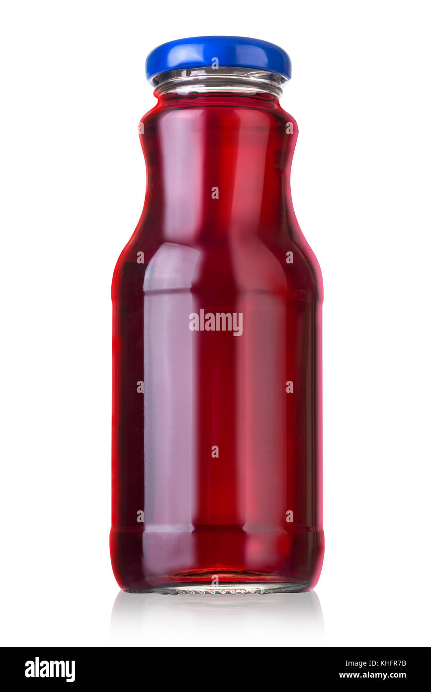 Bottle of juice isolated over white background with clipping path Stock Photo Alamy