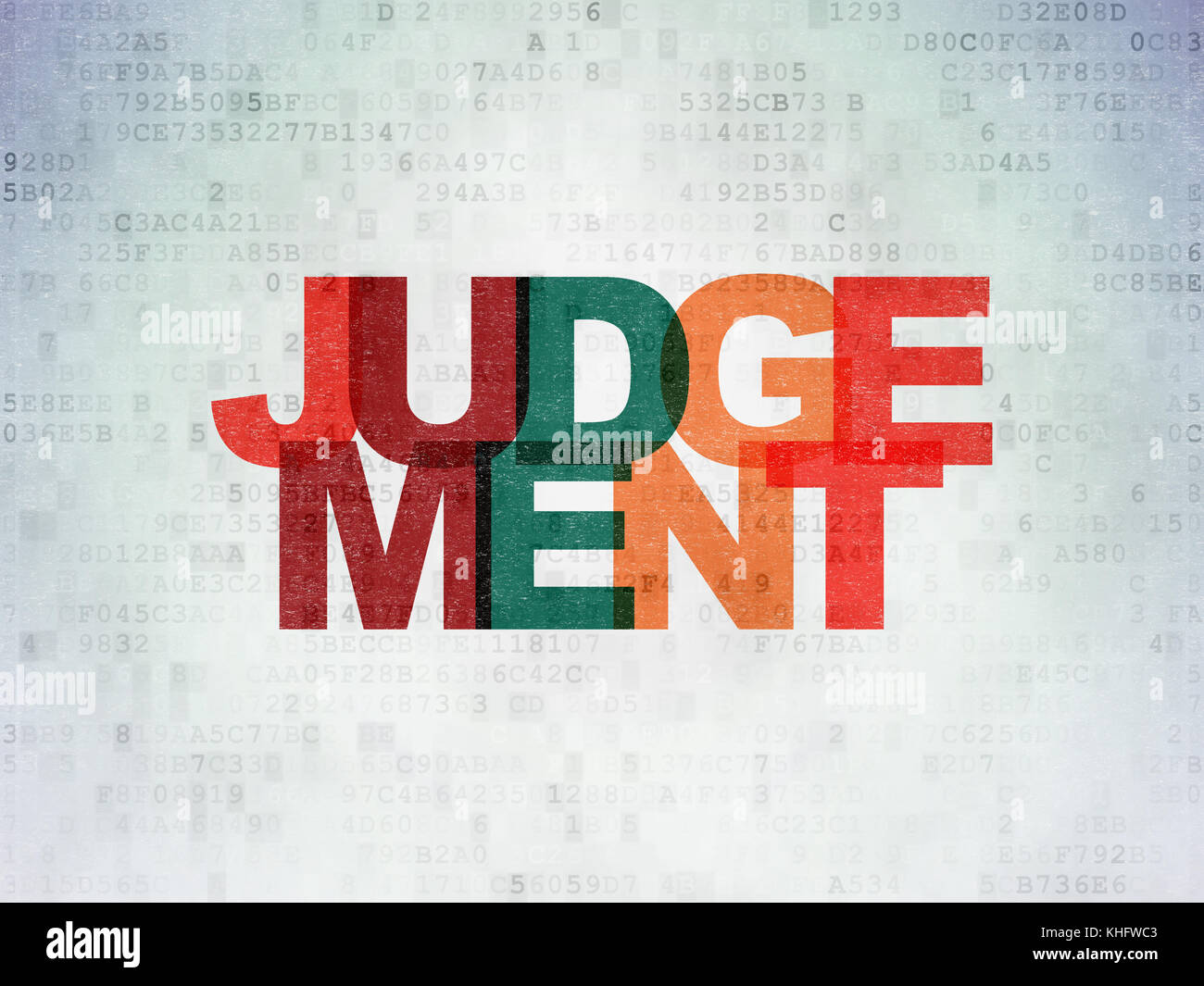Law concept: Judgement on Digital Data Paper background Stock Photo - Alamy