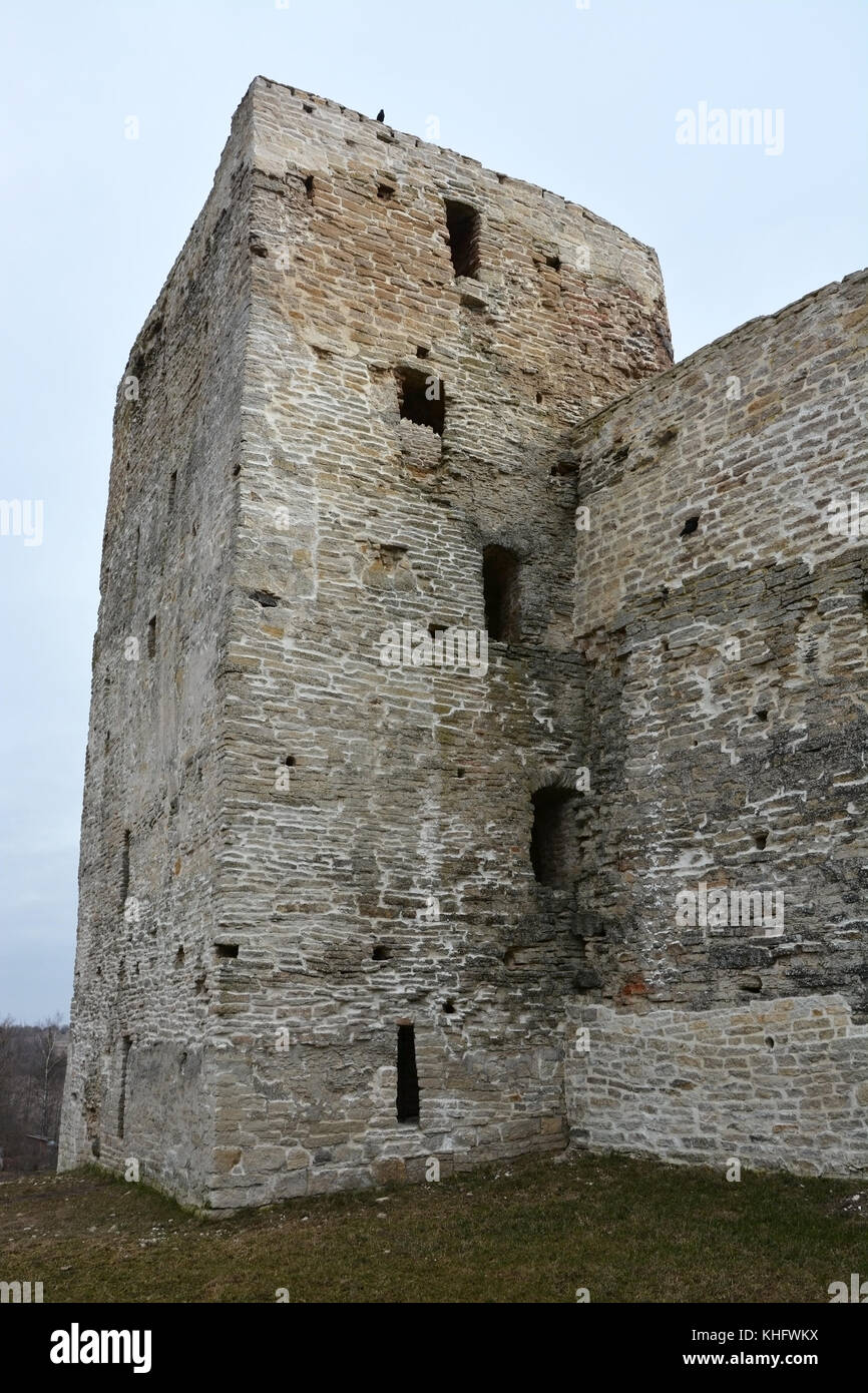 Ancient Russian fortress- Izborsk fortress, Pskov region Stock Photo
