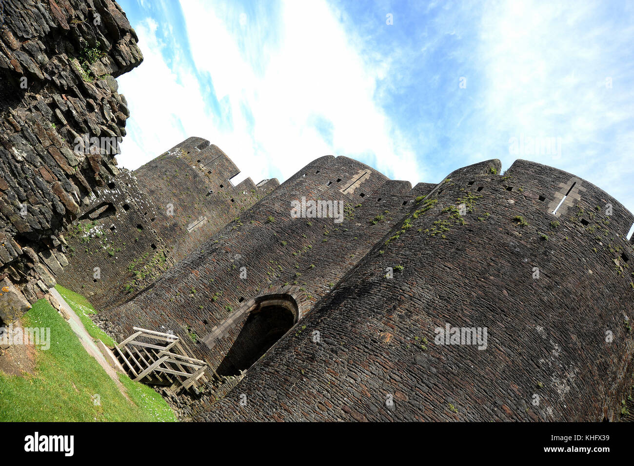 Inner western gatehouse. Caerphilly Castle Stock Photo Alamy