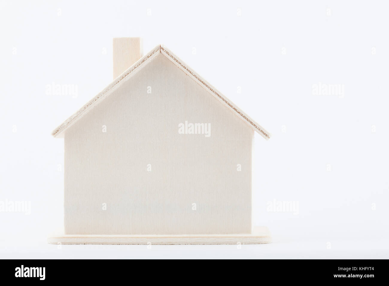 White wooden house isolated on white background Stock Photo - Alamy