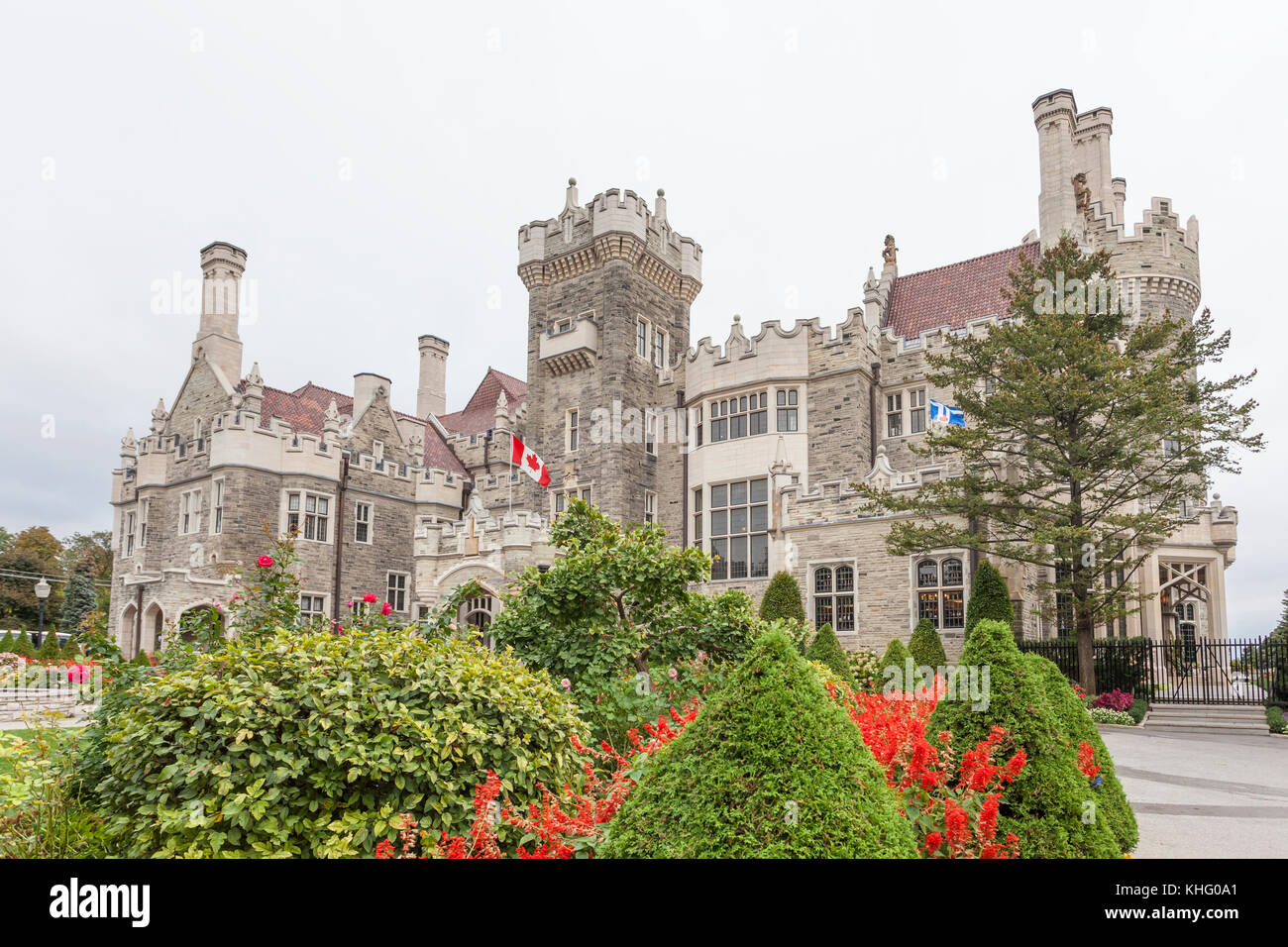 Toronto, Canada - Oct 12, 2017: Exterior view of the Casa Loma - a gothic style house and museum in Toronto. Province of Ontario, Canada Stock Photo