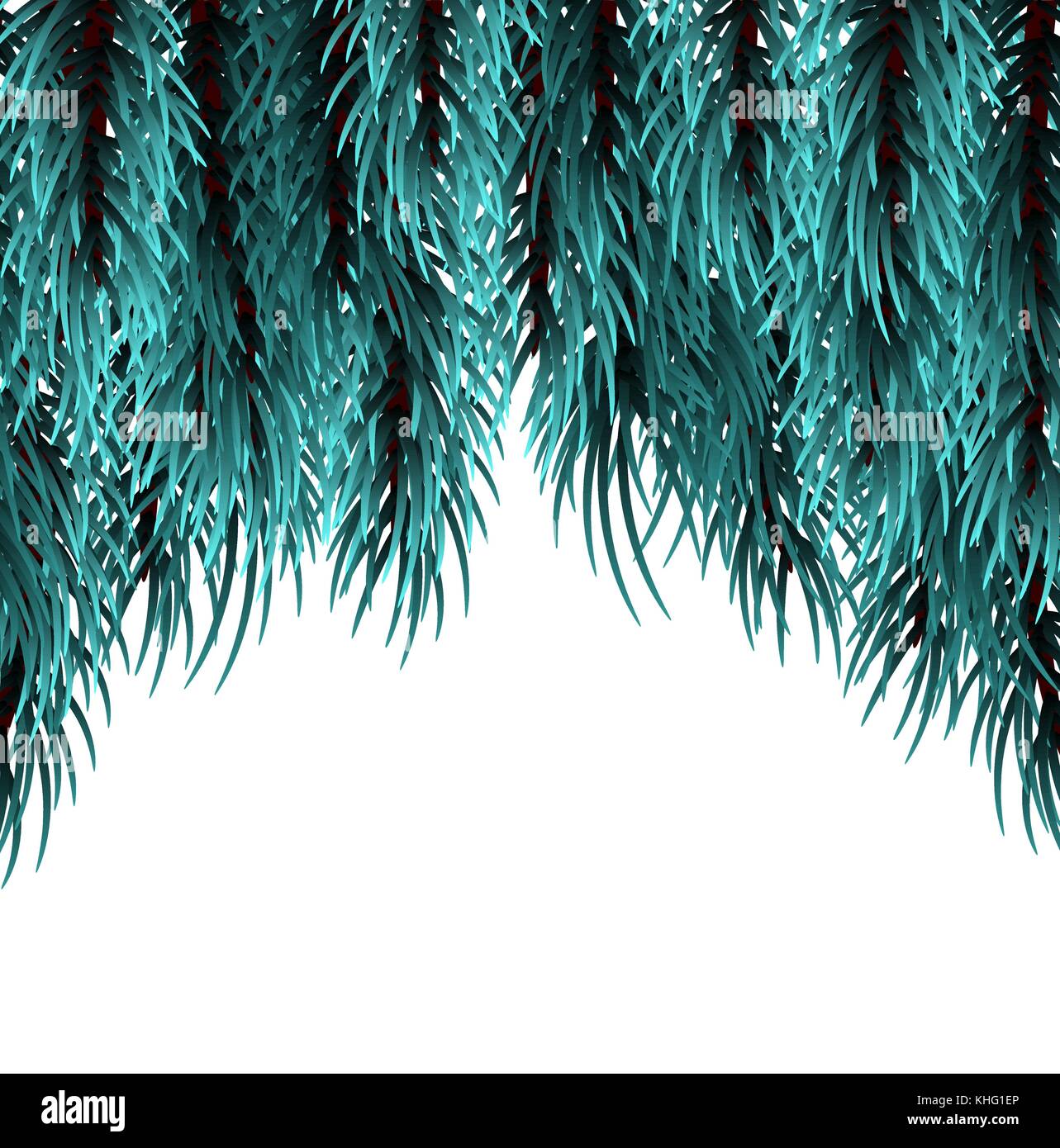 Christmas fluffy tree template Stock Vector Image & Art Alamy