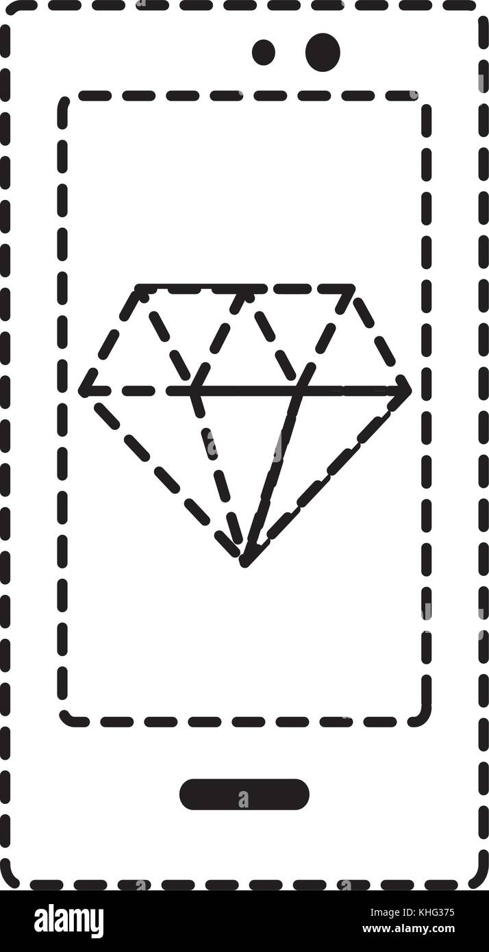 Smartphone and diamond of device gadget technology and electronic theme ...