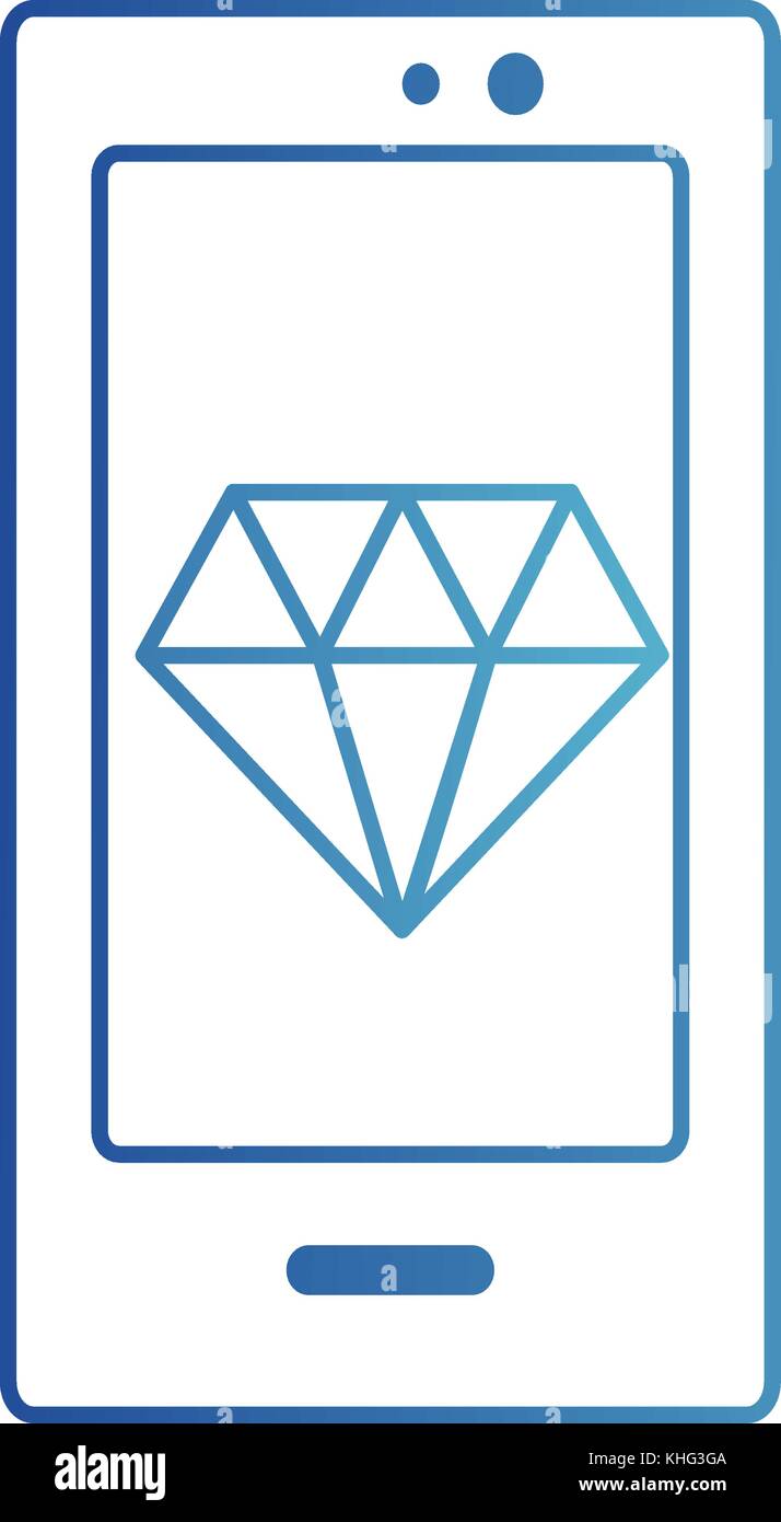 Smartphone and diamond of device gadget technology and electronic theme ...