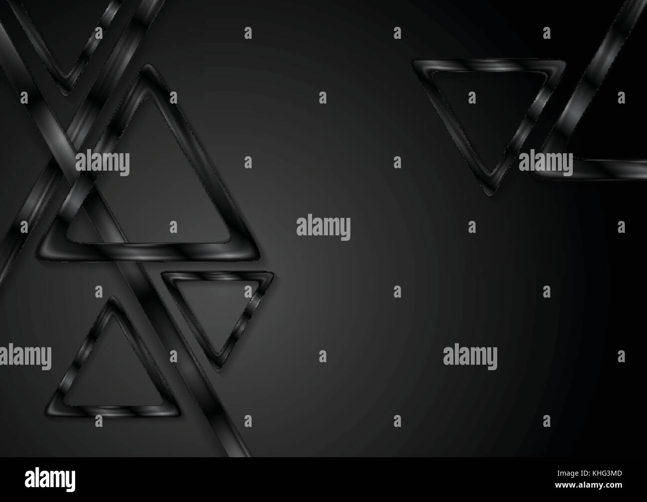 Tech Pattern Triangles Black tech glossy triangles background. Vector graphic design Stock ...