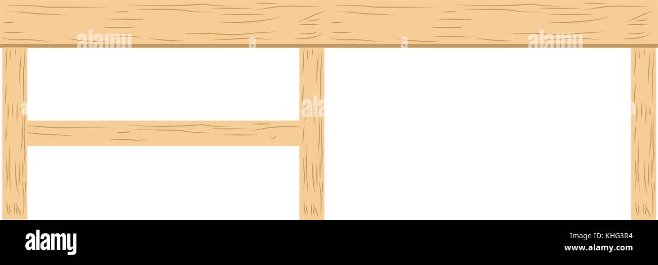 Desk of table wood home and furniture theme Isolated design Vector ...