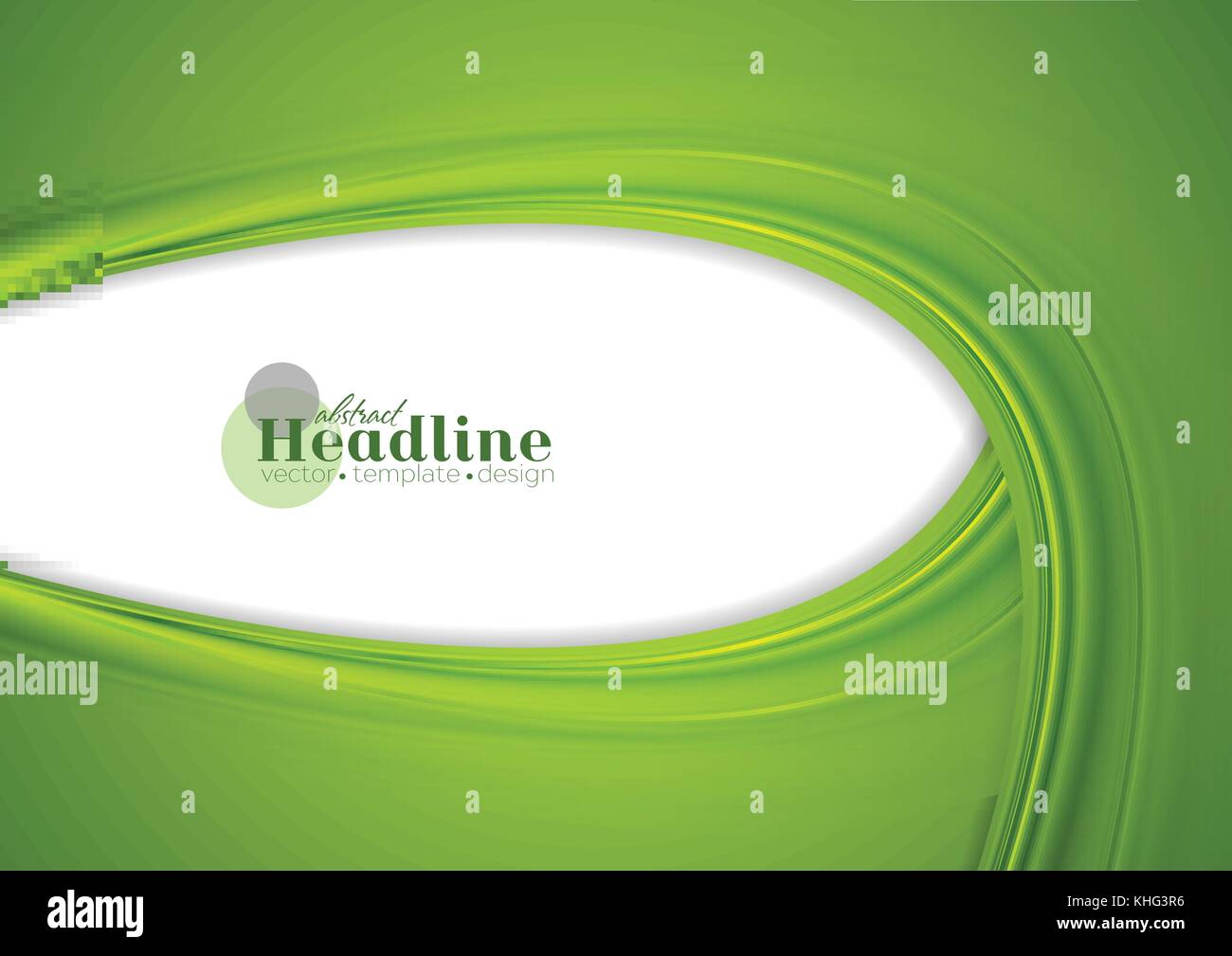Green abstract smooth corporate waves background. Vector curved lines ...