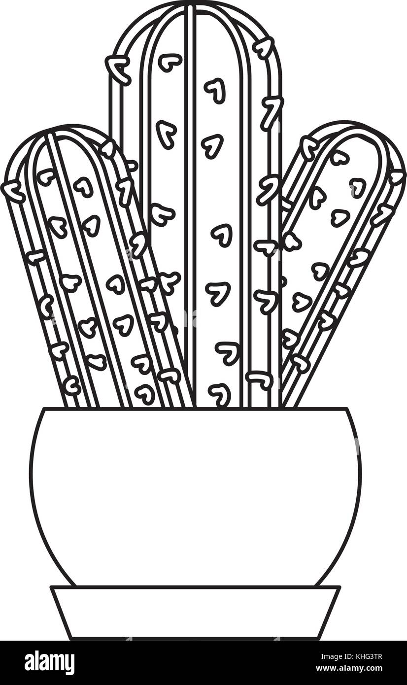 Cactus of plant desert and nature theme Isolated design Vector ...