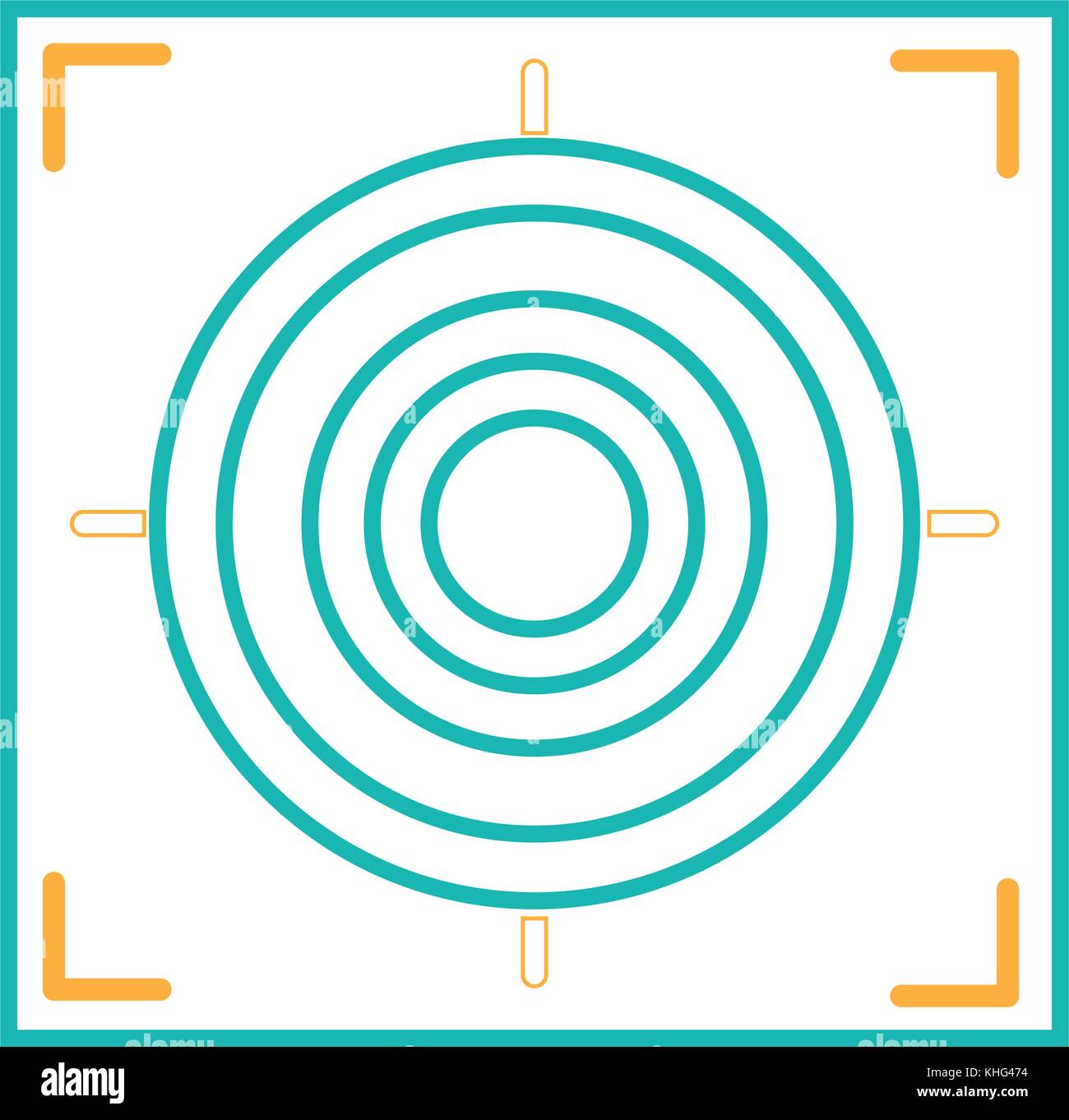 line gun sight circle with shooting focus vector illustration Stock ...