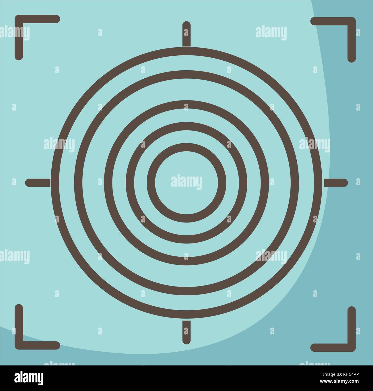 gun sight circle with shooting focus vector illustration Stock Vector