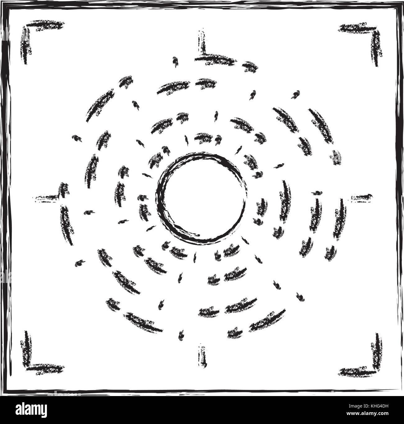 figure gun sight circle with shooting focus vector illustration Stock ...