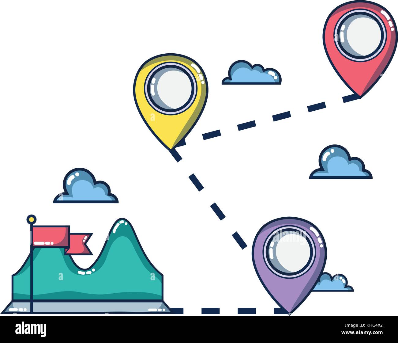geography map with location symbol to travel vector illustration Stock ...