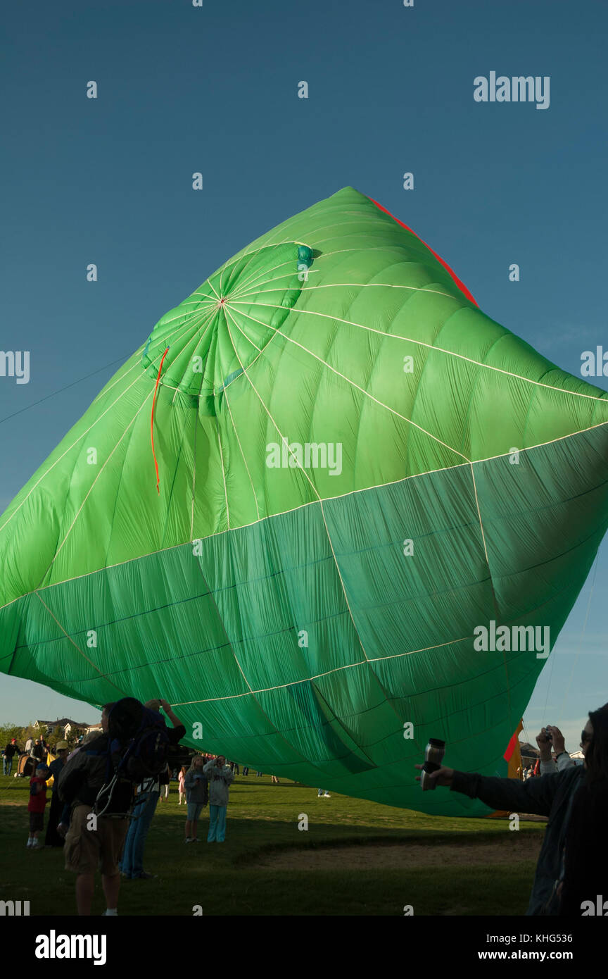 An annual hot air balloon festival in Erie, Colorado, held around mid