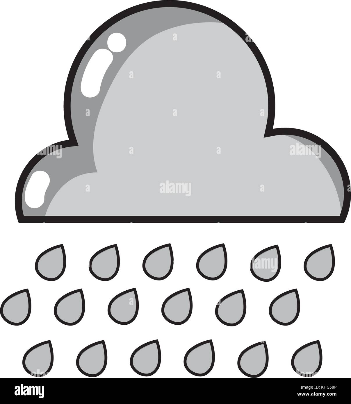 grayscale cloud raining and natural weather in the sky vector ...