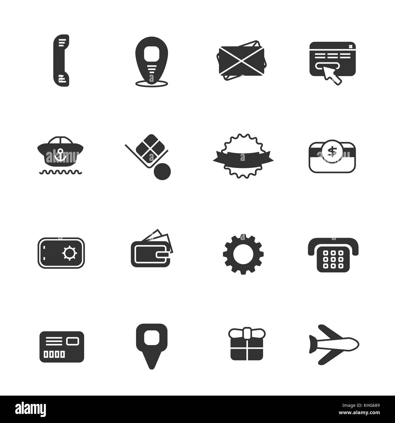 Commercial icon set Stock Vector Image & Art - Alamy