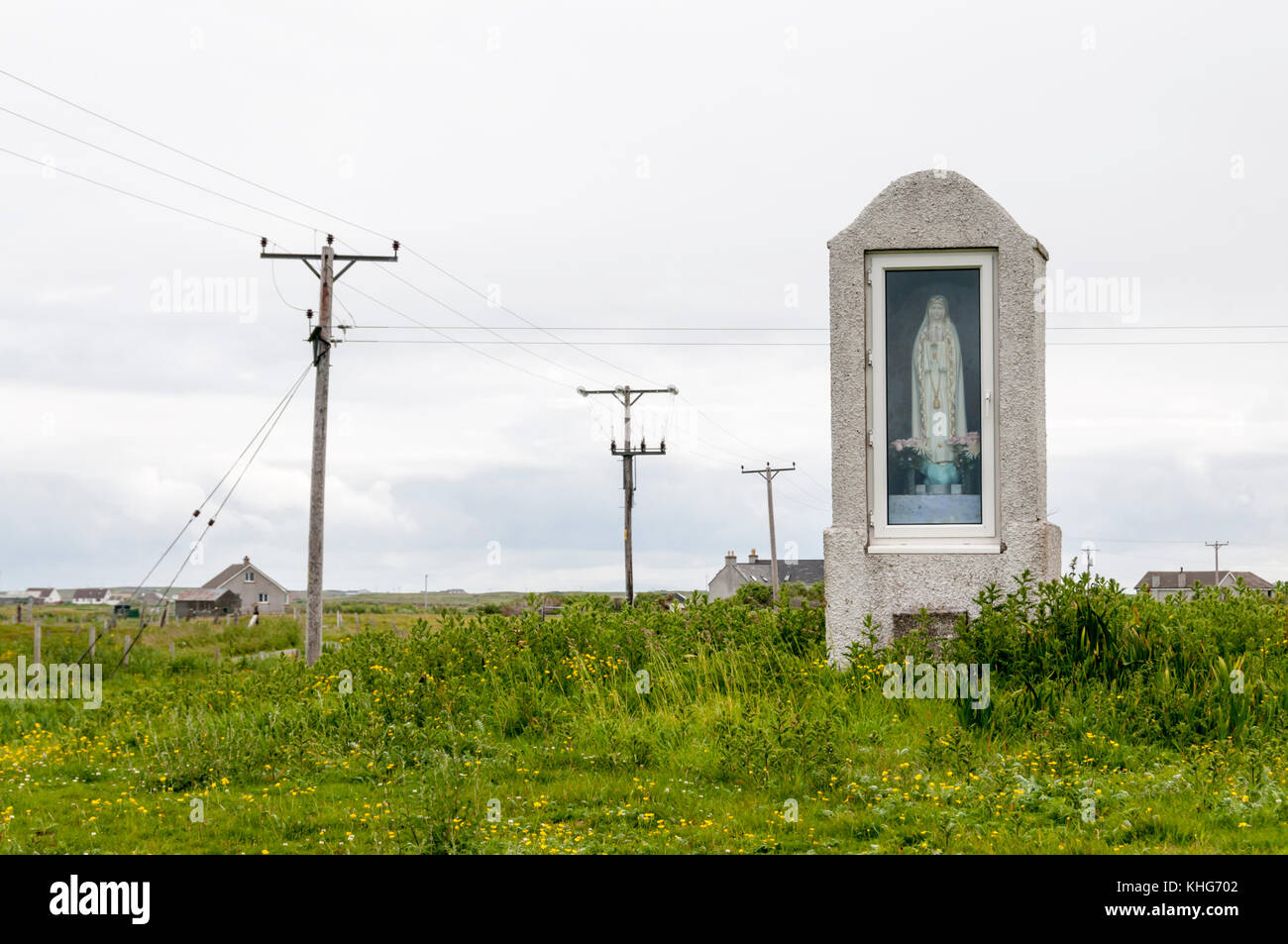 Shrine to Virgin Mary on South uist in Outer Hebrides Stock Photo