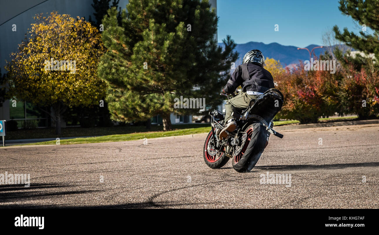 Two wheel driving Stock Photo