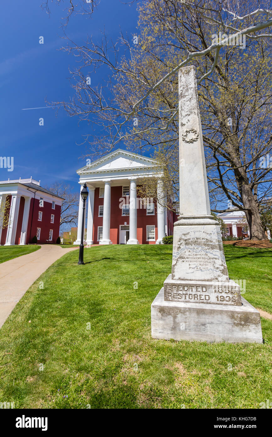 Tucker Hall at Washington and Lee University in Lexington, Virginia. Stock Photo