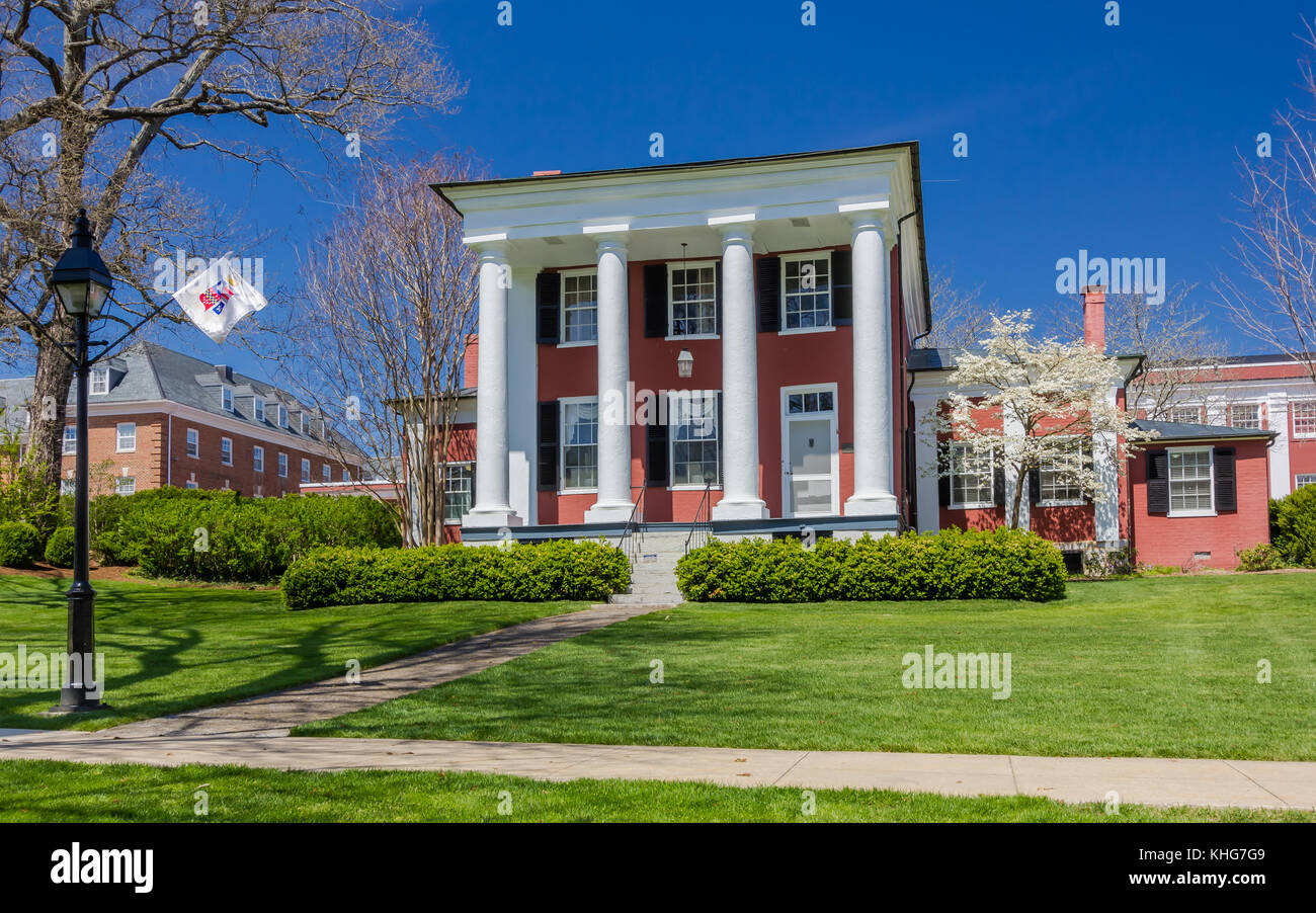 Lee-Jackson House at Washington and Lee University in Lexington, Virginia. Stock Photo