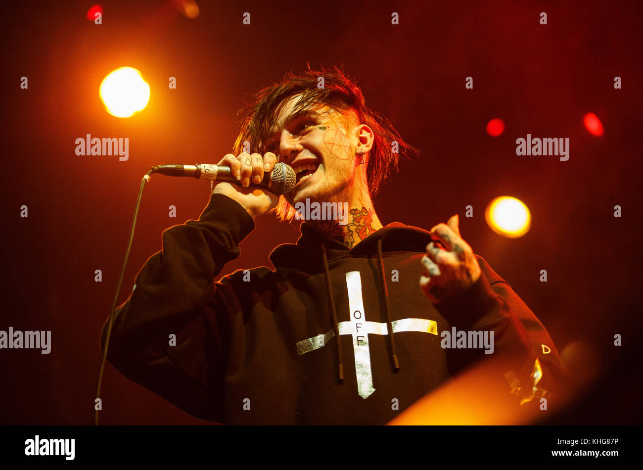 MOSCOW 30 MARCH 2017 Rapper Lil Peep Concert In Night Club Portrait Of MOSCOW 30 MARCH 2017 Rapper Lil Peep Concert In Night Club Portrait Of