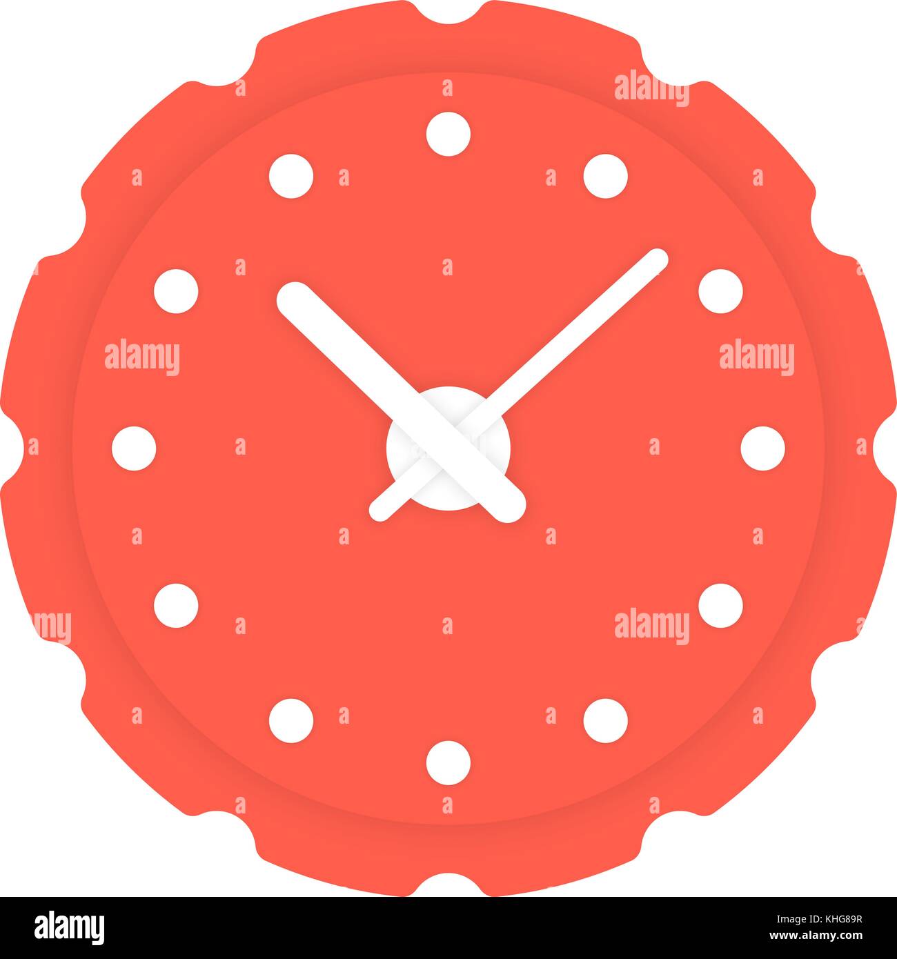 circular red clock icon Stock Vector Image & Art Alamy