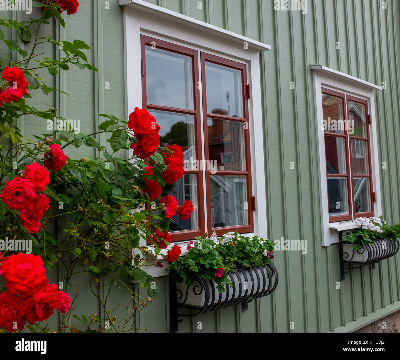 Summerhouse / Window in southern Sweden! Stock Photo - Alamy