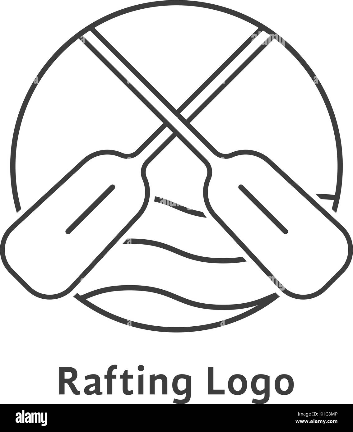 Rafting kayak logo water Black and White Stock Photos & Images - Alamy